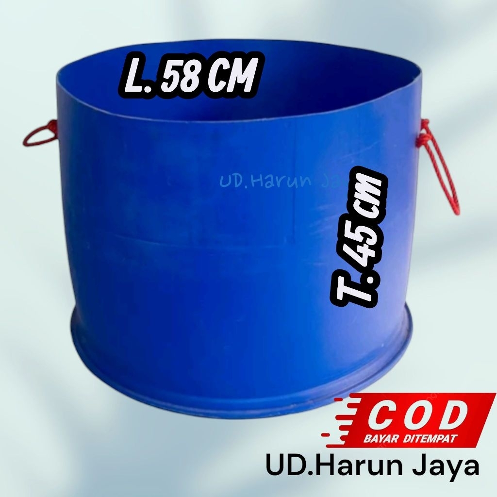 pot tanaman, drum potong, drum belah 2, drum plastik kapasitas 100 liter