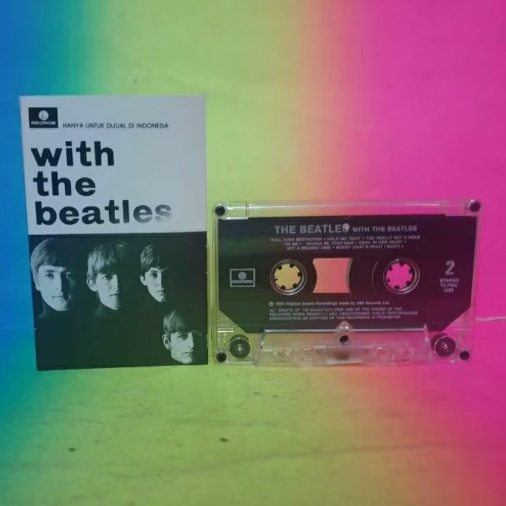 Kaset THE BEATLES with the beatles BAGUS mulus LIKE NEW pita MAXELL ORIGINAL