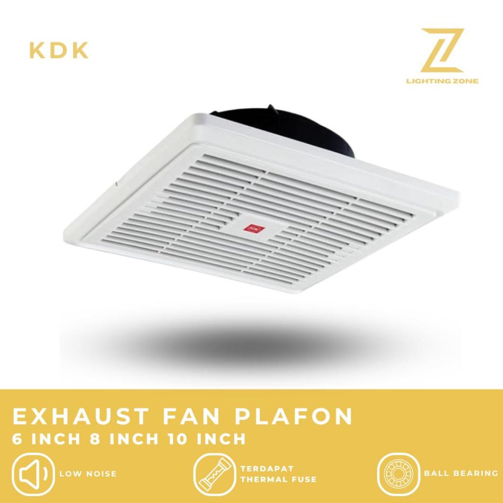 Exhaust Fan Plafon KDK 6 8 10" Inch Putih