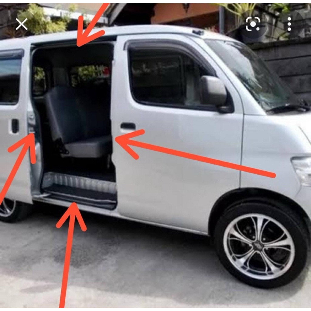 karet balon pintu tengah pintu mobil daihatsu grand max luxio espass