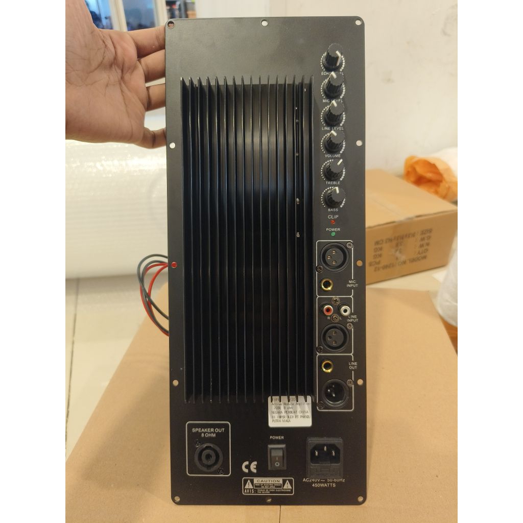POWER KIT / MESIN AMPLIFIER SPEAKER AKTIF PROFESIONAL 12 INCI & 15 INCI 450-1000 WATT 16X40 CM