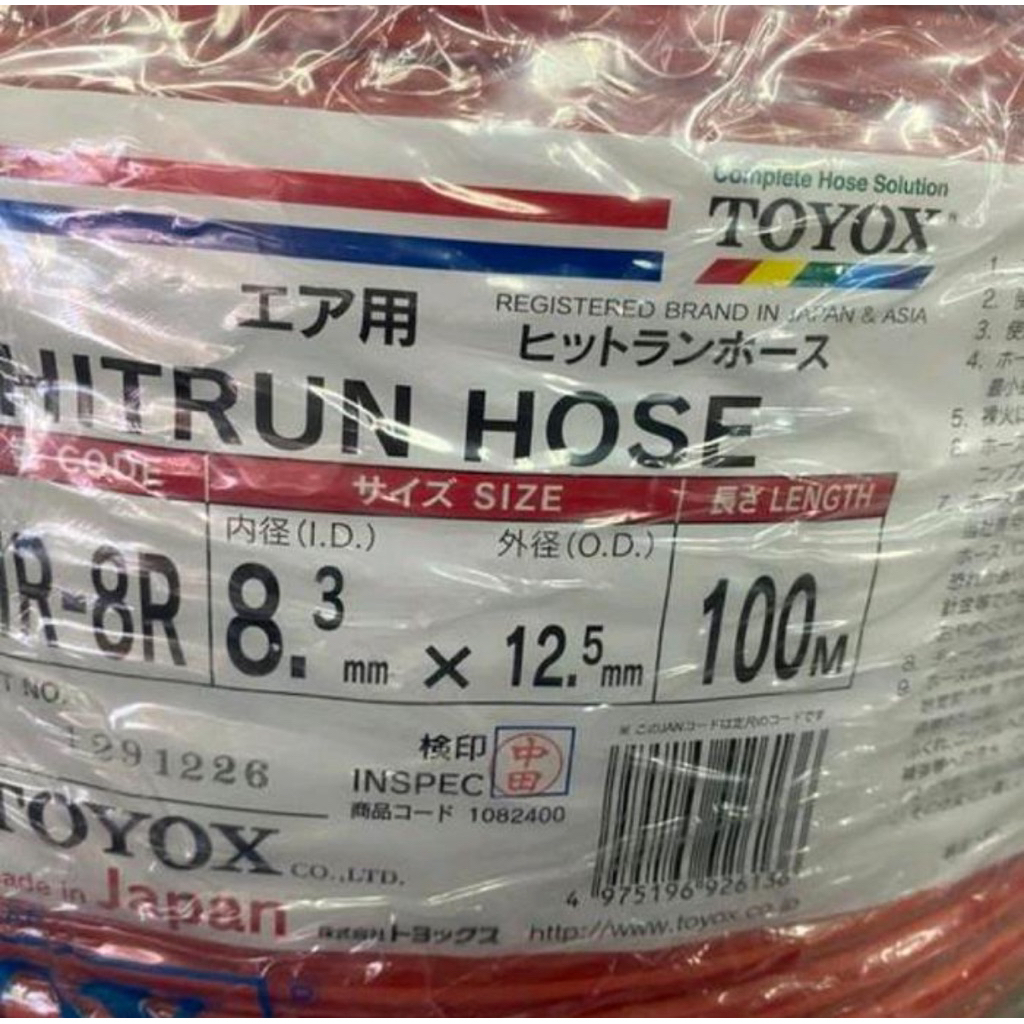 Selang Toyox Hitrun 3/8"inch /Selang pneumatic Toyox hitrun HR-9/meter