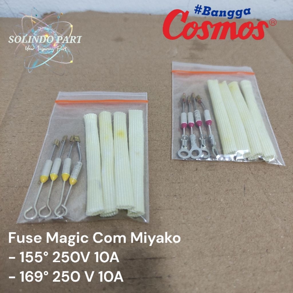 Sekring Fuse Magic Com Miyako 169° 250V 10A / 155° 250V 10A