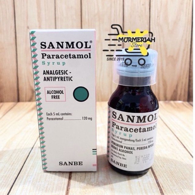 SANMOL SYRUP 60 ml-Obat Demam, Panas Bayi dan Anak