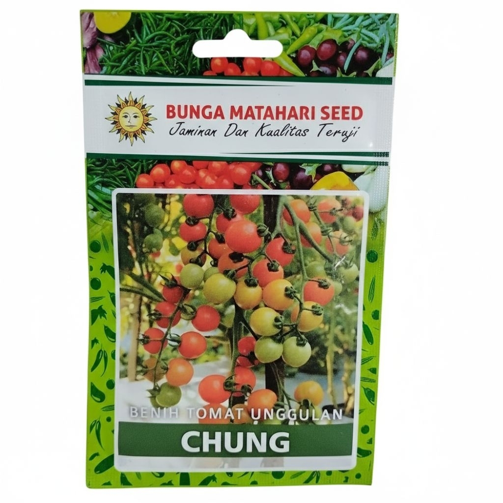 Benih SP Tomat Rampai Ceri Cung Kediro CHUNG isi 900 Biji Bibit Cap Bunga Matahari Seed Small Pouch
