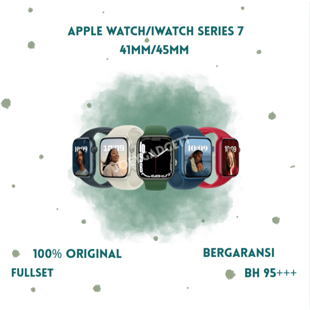 Apple Watch/iWatch Series 7 41MM/45MM S7 Second Fullset 100% Original Bergaransi Ex internasional