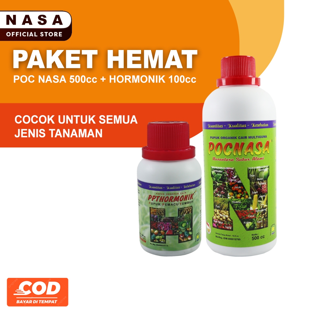 Paket Pupuk Segala Jenis Tanaman POC Nasa 500cc dan Hormonik NASA100cc 100% Original