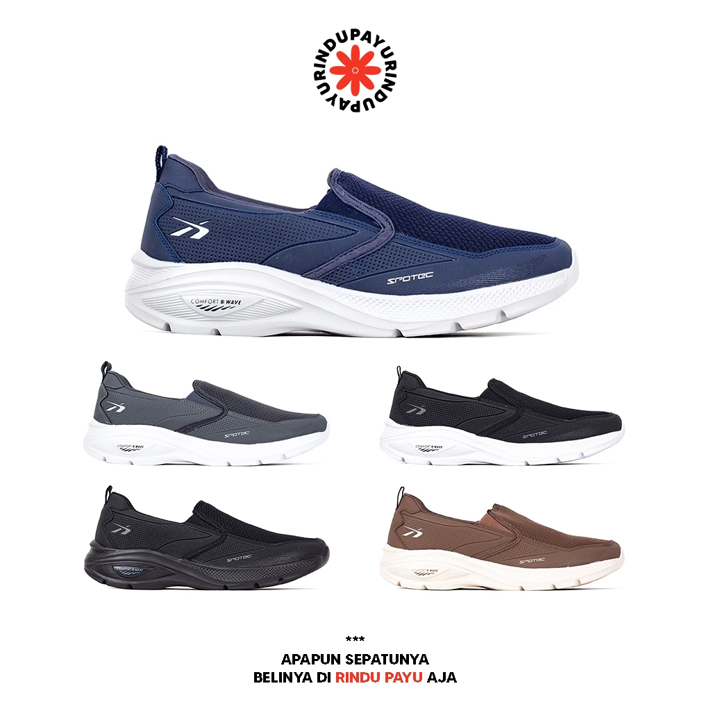 SPOTEC ONYX - Sepatu Tanpa Tali  Sneakers Slip On Casual Original