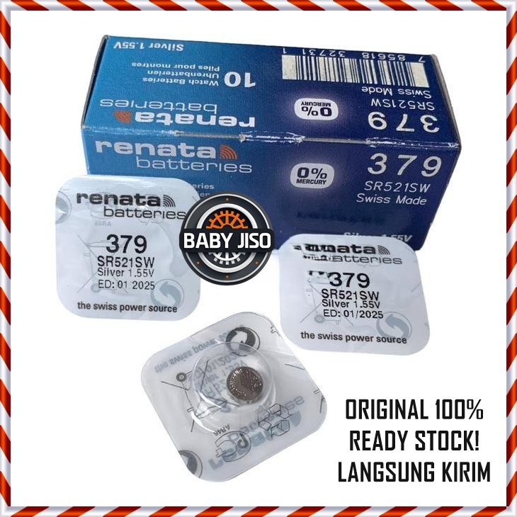 BJ Baterai Renata SR521SW Renata 521 Renata 379 Renata SR521 Renata 521SW Original