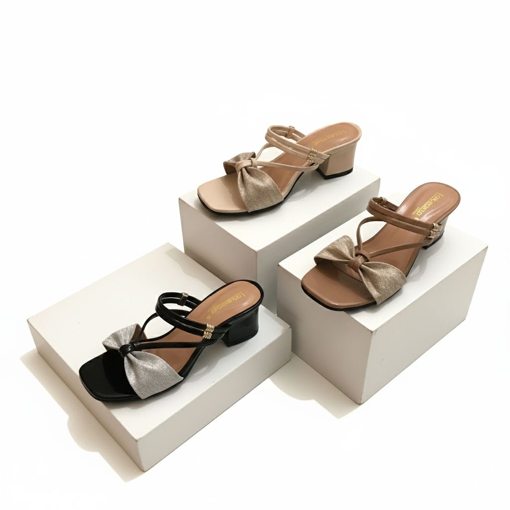 LAKSANA -Afra Sandal Heels Wanita Hak 5cm - Heels Wanita - Sandal Hak - Hak Tahu