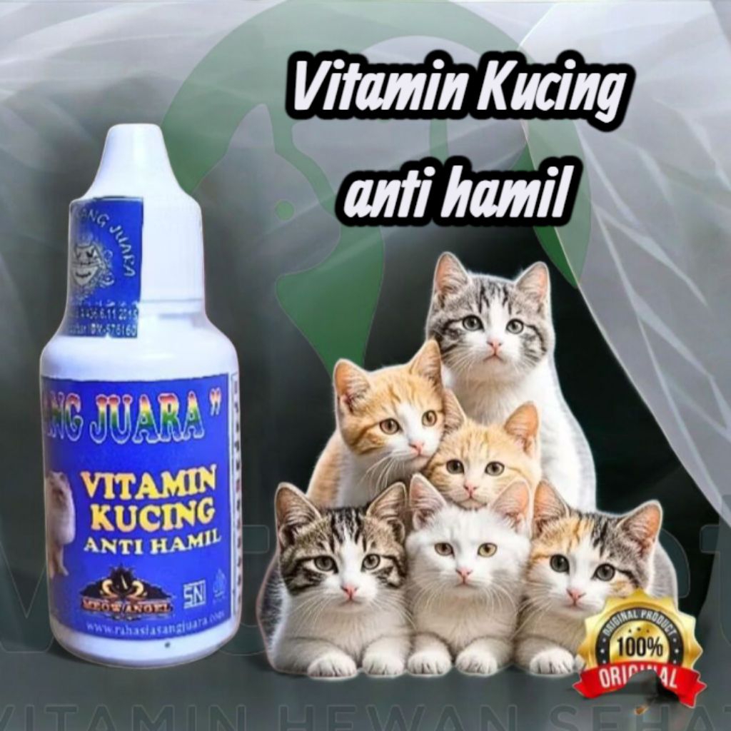 Vitamin Kucing Anti Hamil Obat Pencegah Kehamilan Kucing & Pengatur Birahi