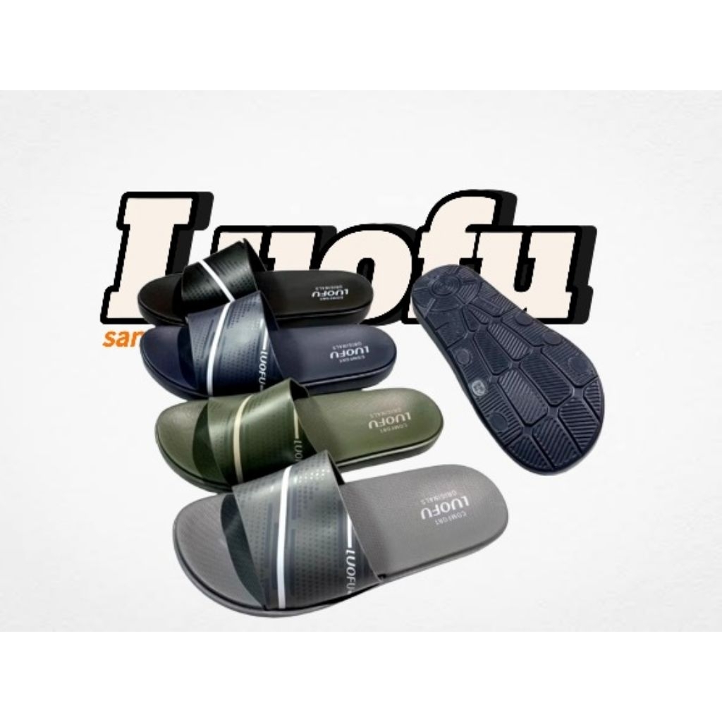 Sandal Selop Luofu Pria Import – Sandal Santai Anti Slip Nyaman Dipakai Harian