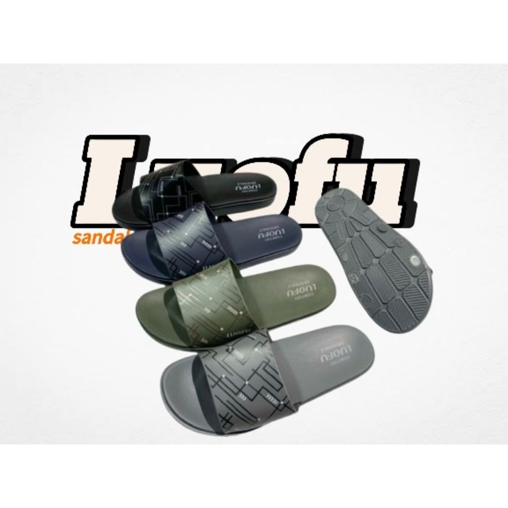 Sandal Selop Pria Luofu Original – Sandal Santai Anti Slip Nyaman Dipakai