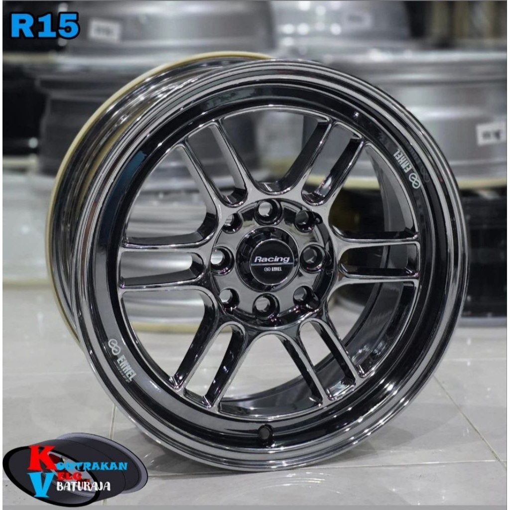 Velg Enkei RPF 1 Black Chrome R15 ( AGYA AYLA CALYA SIGRA JAZZ YARIS BRIO DLL)