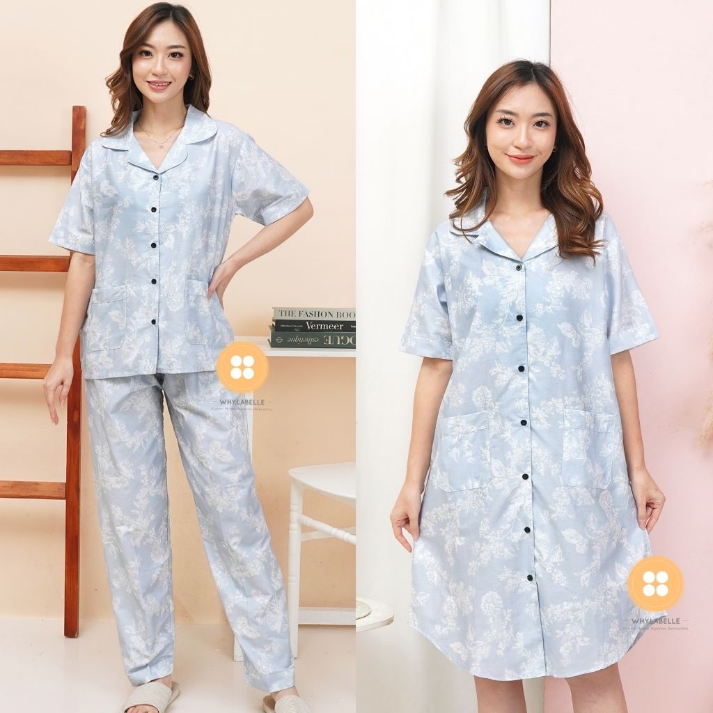 WHY.LABELLE baju tidur piyama katun Jepang premium motif OLIVIA