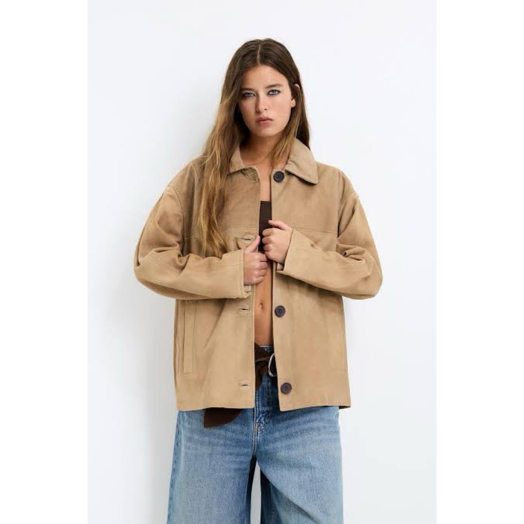 Suede Jacket Pull & Bear [Preloved]