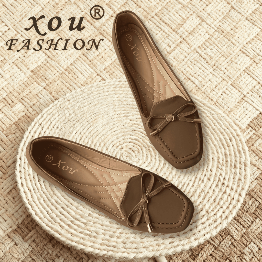 XOU Fashion Flatshoes wanita，sepatu pantofel wanita korean style A-05