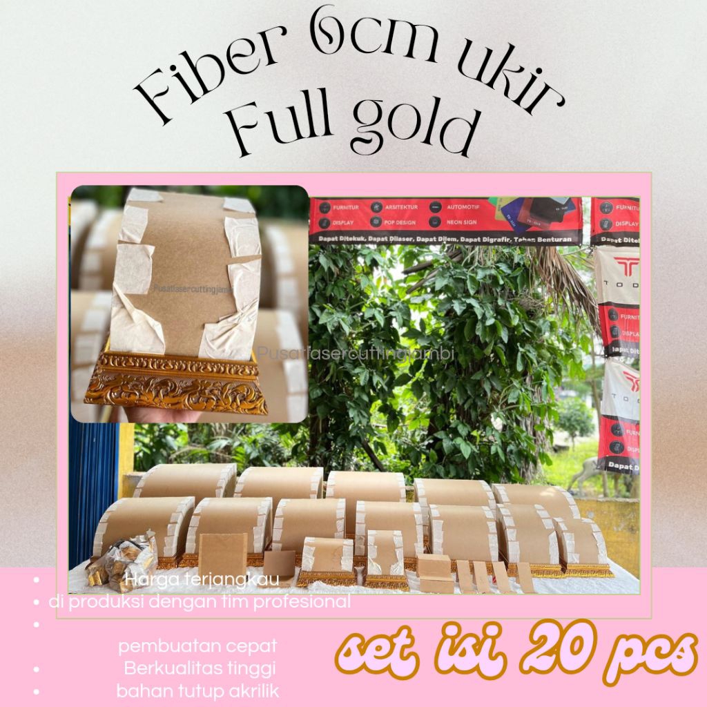 BOX HANTARAN FIBER UKIR | BOX SESERAHAN SET 20 | BOX AKRILIK TERLARIS