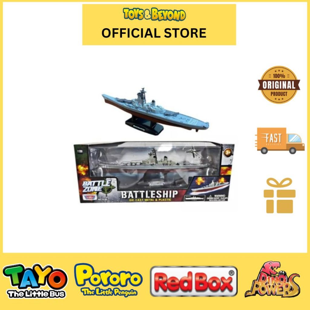 Motormax 1:1200 Diecast Battleship 76786 Mainan Kapal Perang