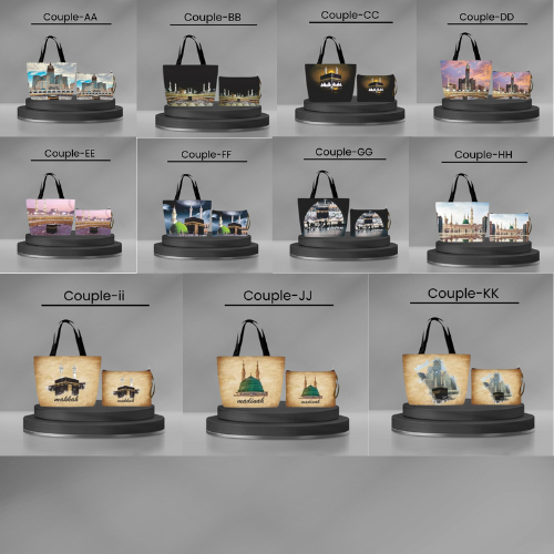 Couple Tas Dompet Printing Souvenir Oleh Oleh Haji Umroh