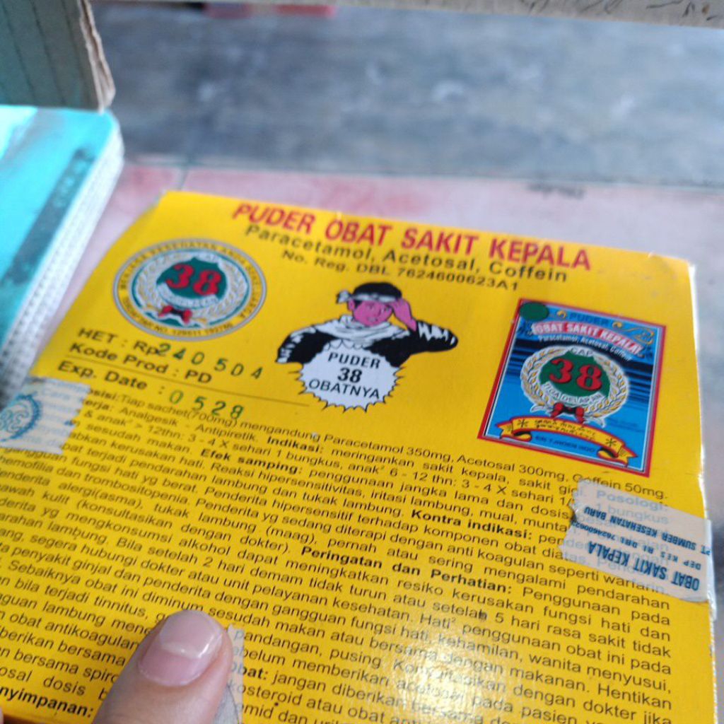 PUDER OBAT SAKIT KEPALA CAP 38 2pack @120bks