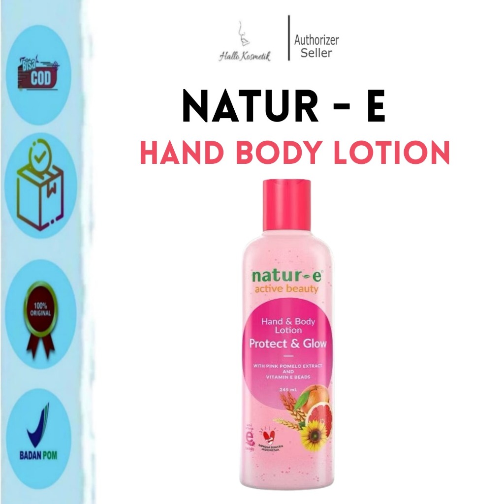 NATUR-E 300 IU Revitalizing Hand Body / Handbody Lotion 100 ml & 245 ml BPOM
