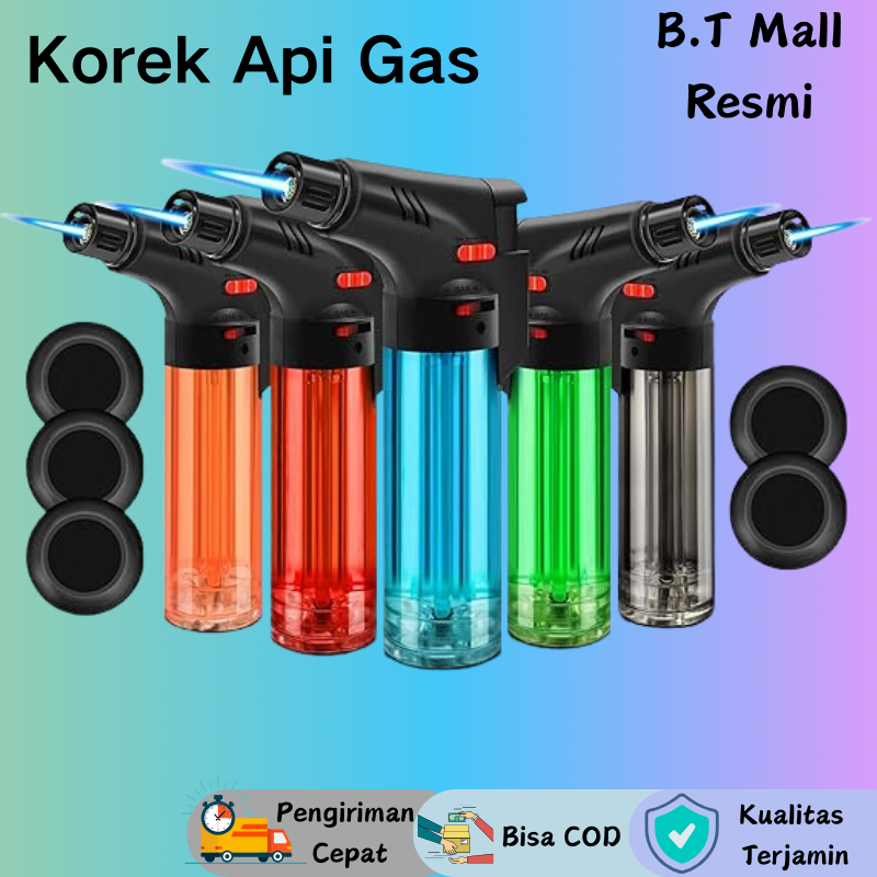 Korek Api Obor, Api Semprot, Gas Butana, Korek Api Multifungsi yang Dapat Diisi Ulang dan Anti Angin