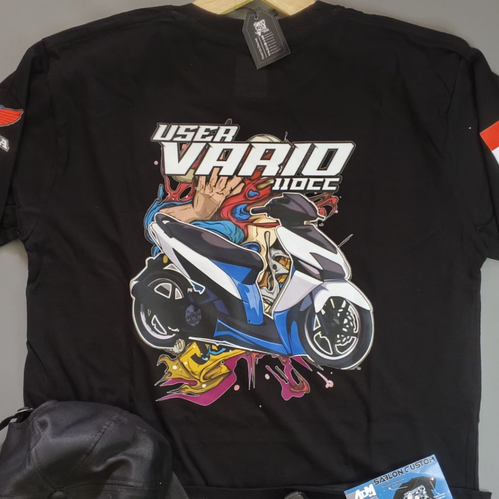 Kaos Honda Vario 110 Kaos Vario old vario karbu kaos motor vario tshirt Honda Racing