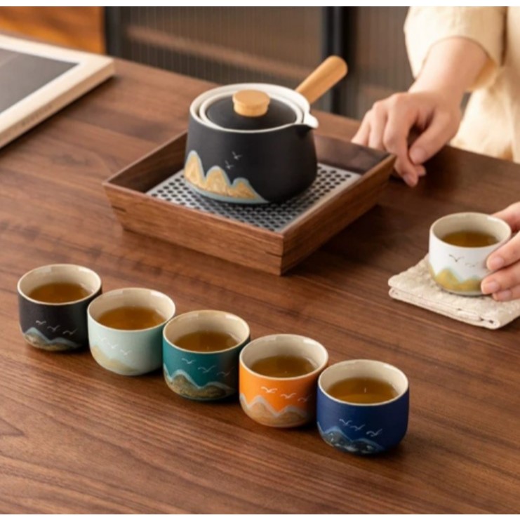 Vionic Cangkir Teh Cina Keramik 60 ML/Tea Cup Cantik/Cangkir Chinese Tea