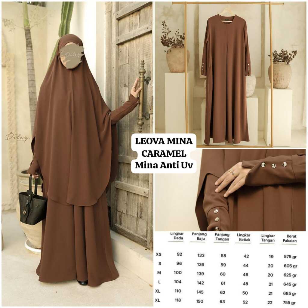 DITSY MOSLEM , ditsy moslem, ditsy nightgown, ditsy bahan mazen