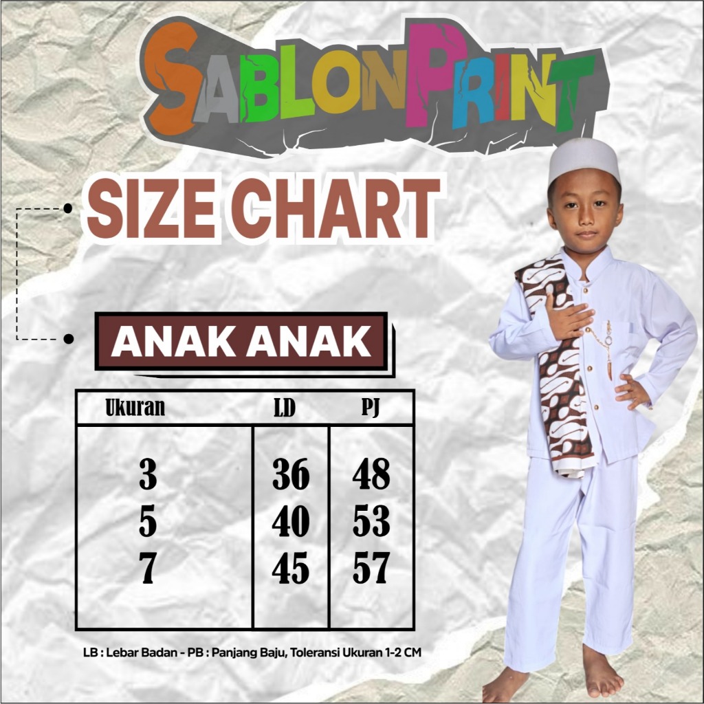 SETELAN BAJU CAK DAN NING ANAK-ANAK / BAJU TRADISIONAL JAWA BAJU ADAT SURABAYA