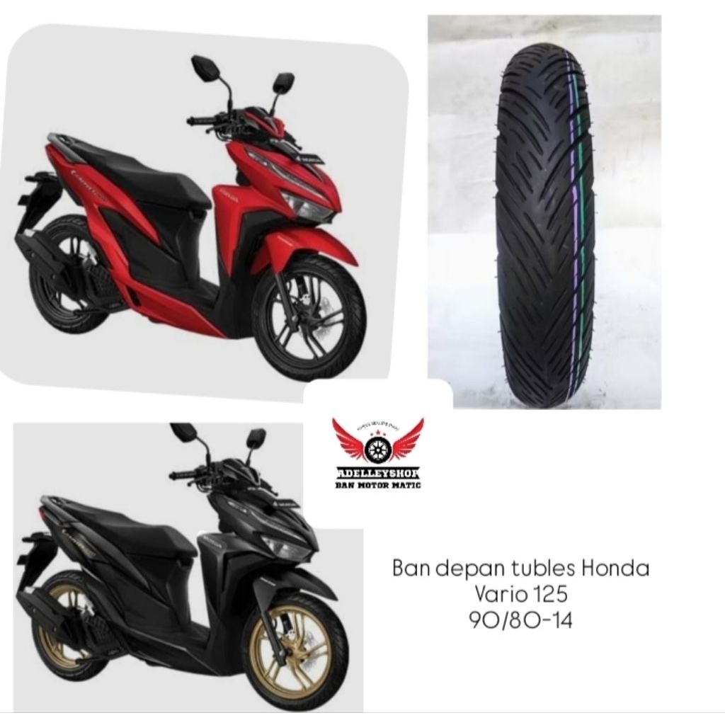 BAN DEPAN TUBLES FEDERAL STANDAR HONDA VARIO 150 RING 14 UKURAN 90/80