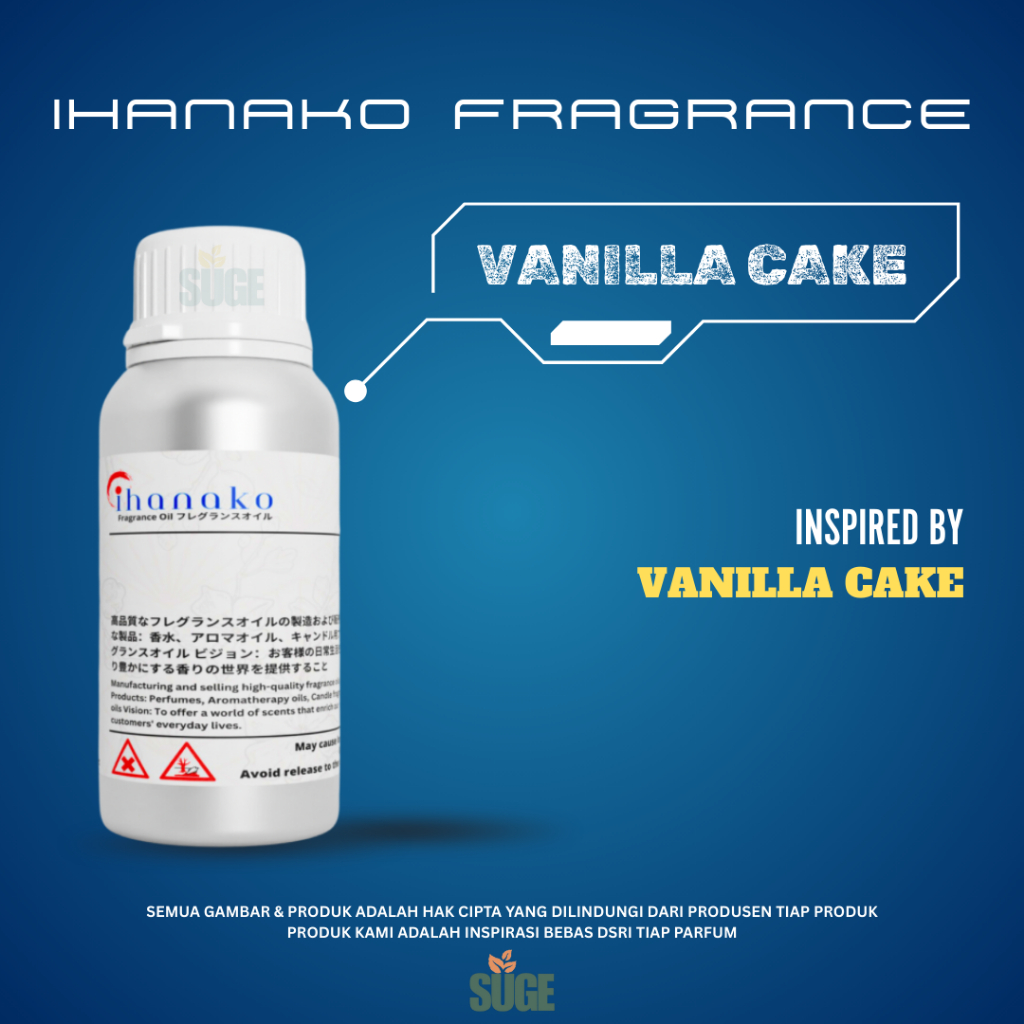 VANILLA CAKE - VANILLA CAKE | BIBIT PARFUM MURNI IHANAKO FRAGRANCE JAPAN