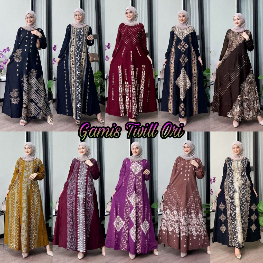 Gamis twill ori klok A terbaru