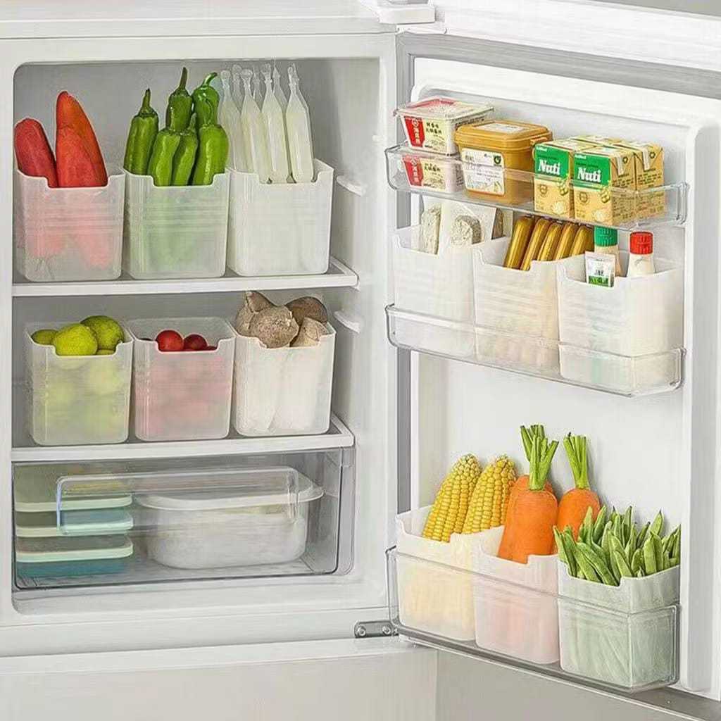 DD - Kotak Penyimpanan Sayur Buah Bumbu Plastik Pintu Kulkas - Rak Kulkas - Kotak Serbaguna