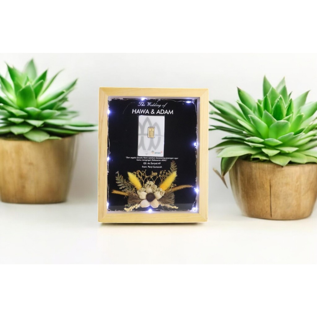Kotak Kado Emas Antam Gift Box Emas Kotak Hadiah Emas Kado Bingkai Emas Satuan
