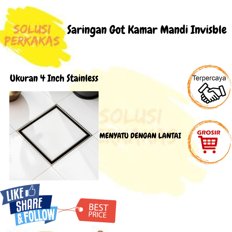 Stainless Floor Drain Anti Kecoa Serangga Bau || Floor Drain Stainless 4inch