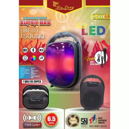SPEAKER JINLONG JL-1711 WIRLESS SPEAKER SUPER BASS