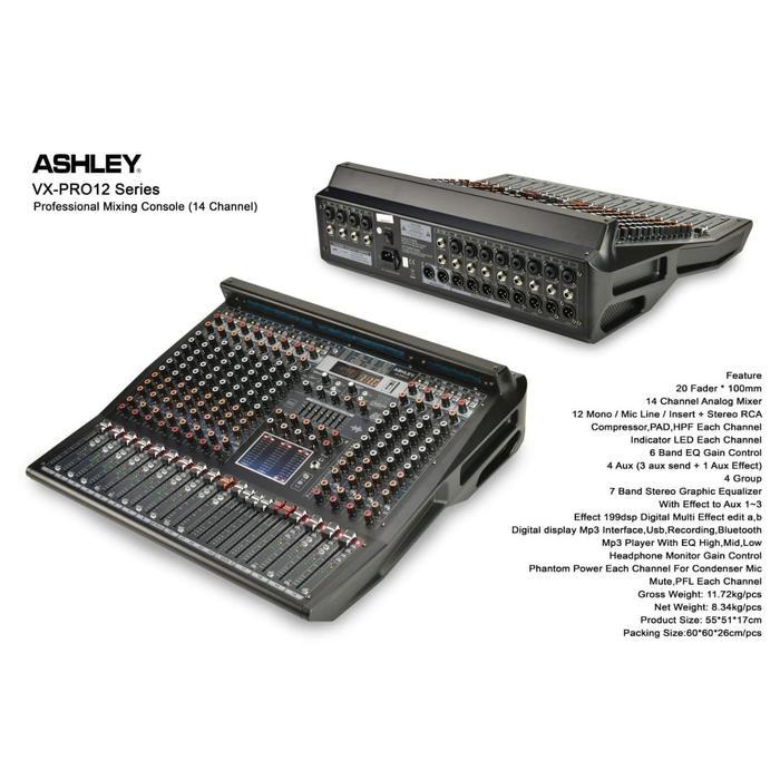 VX-12PRO MIXER 12 CHANNEL ASHLEY ORIGINAL / MIXER 12 CHANNEL / VX12PRO ASHLEY / VX 12PRO ASHLEY