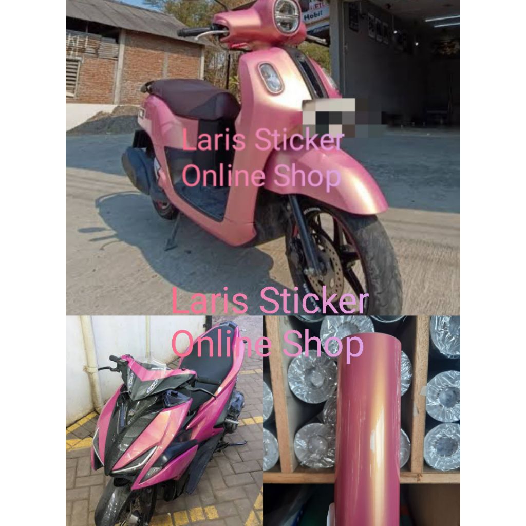 Skotlet Stiker Motor Warna Pink Lembayung