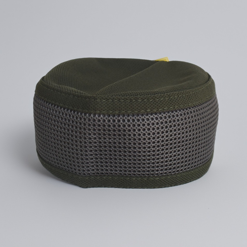 Peci Talibann Hijau Mix Abu Tua Motif Lubang