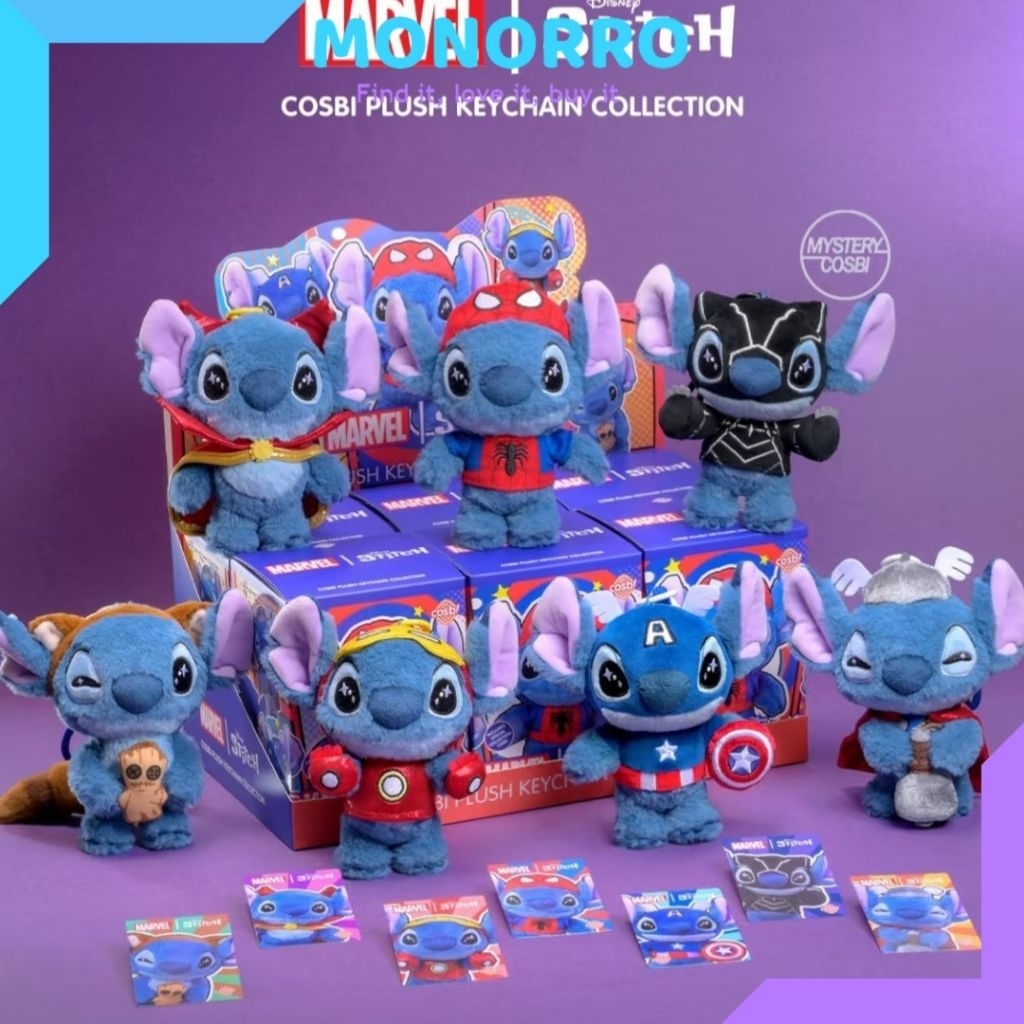 Ready ORI BB Cosbi Stitch Marvel Gantungan Tas Stitch