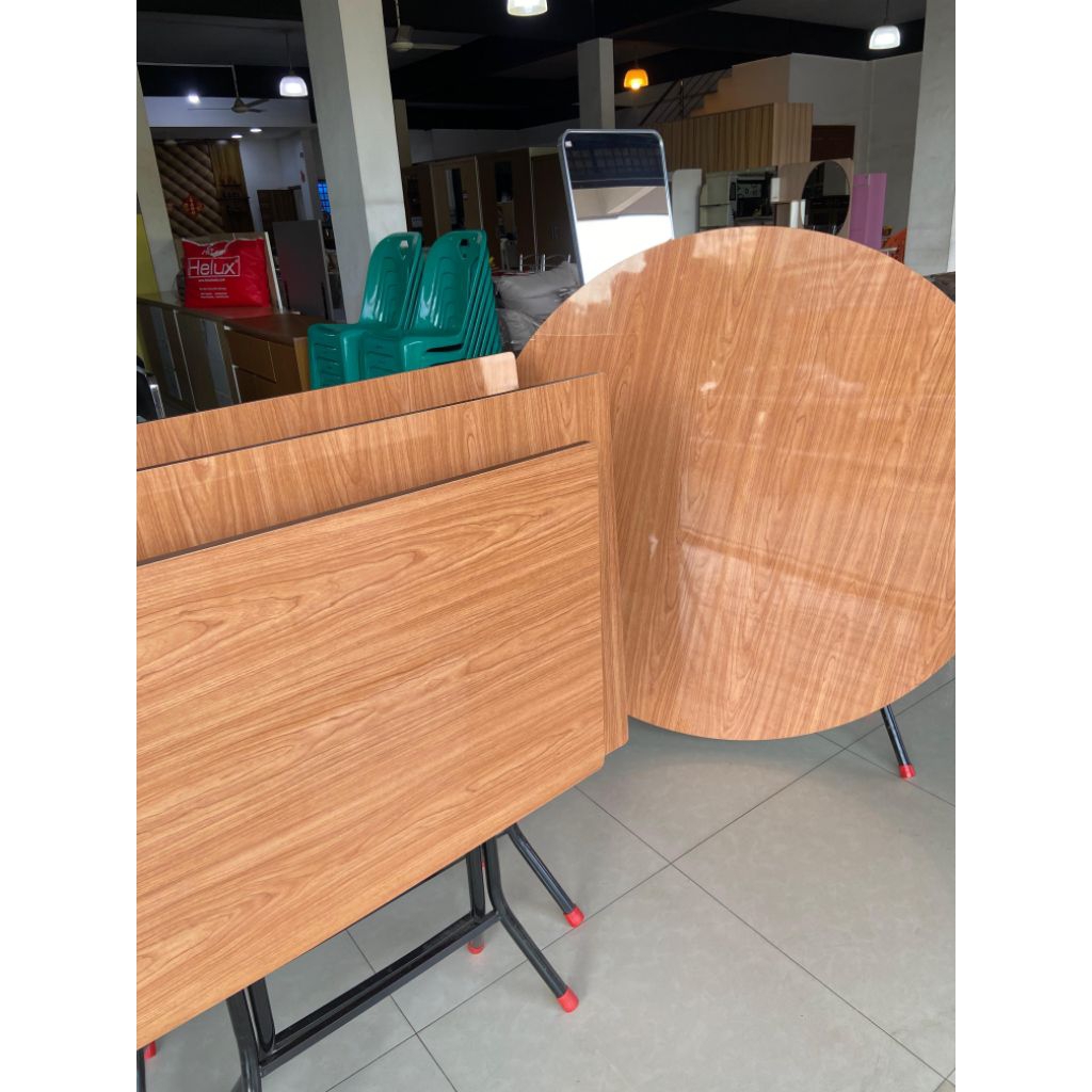 Meja Lipat Triplek Playwood (Bulat Dan Petak)