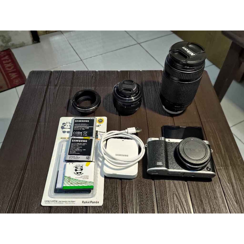 Camera Kamera Samsung NX3000 Lensa Samsung Nikon Nikkor Adapter