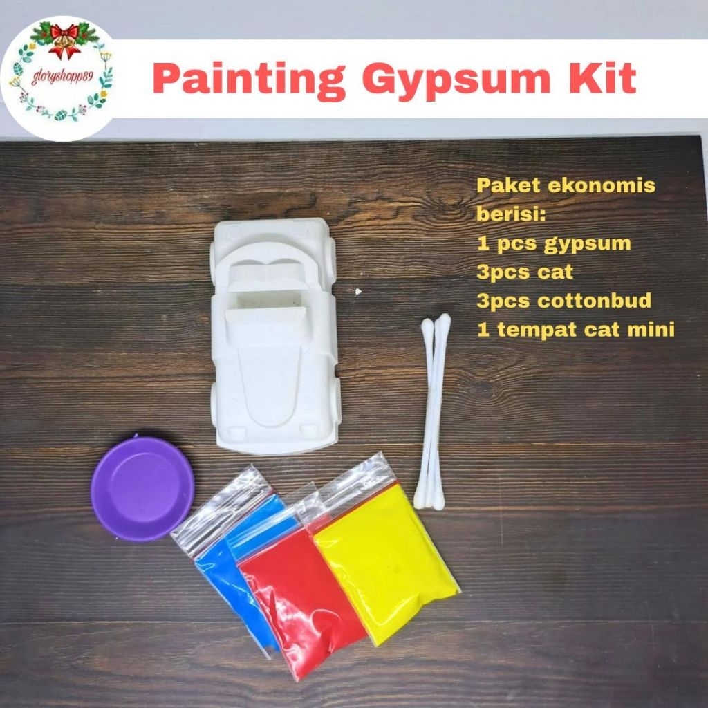 Mainan Edukasi Anak mewarnai gypsum lukis patung painting kit mobilan kendaraan bis motor