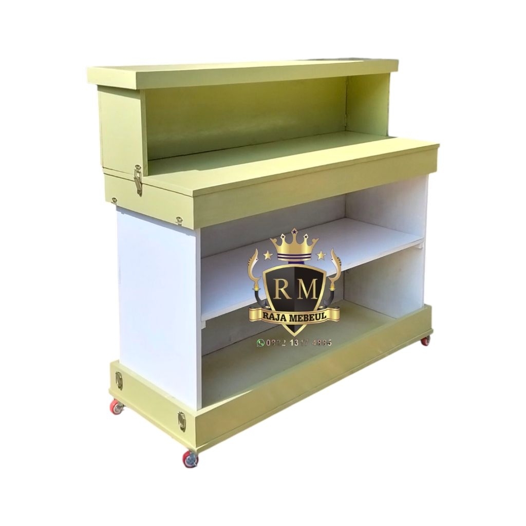 Booth lipat desain koper model minibar, Booth koper, booth lipat, meja jualan, meja lipat, meja lipa