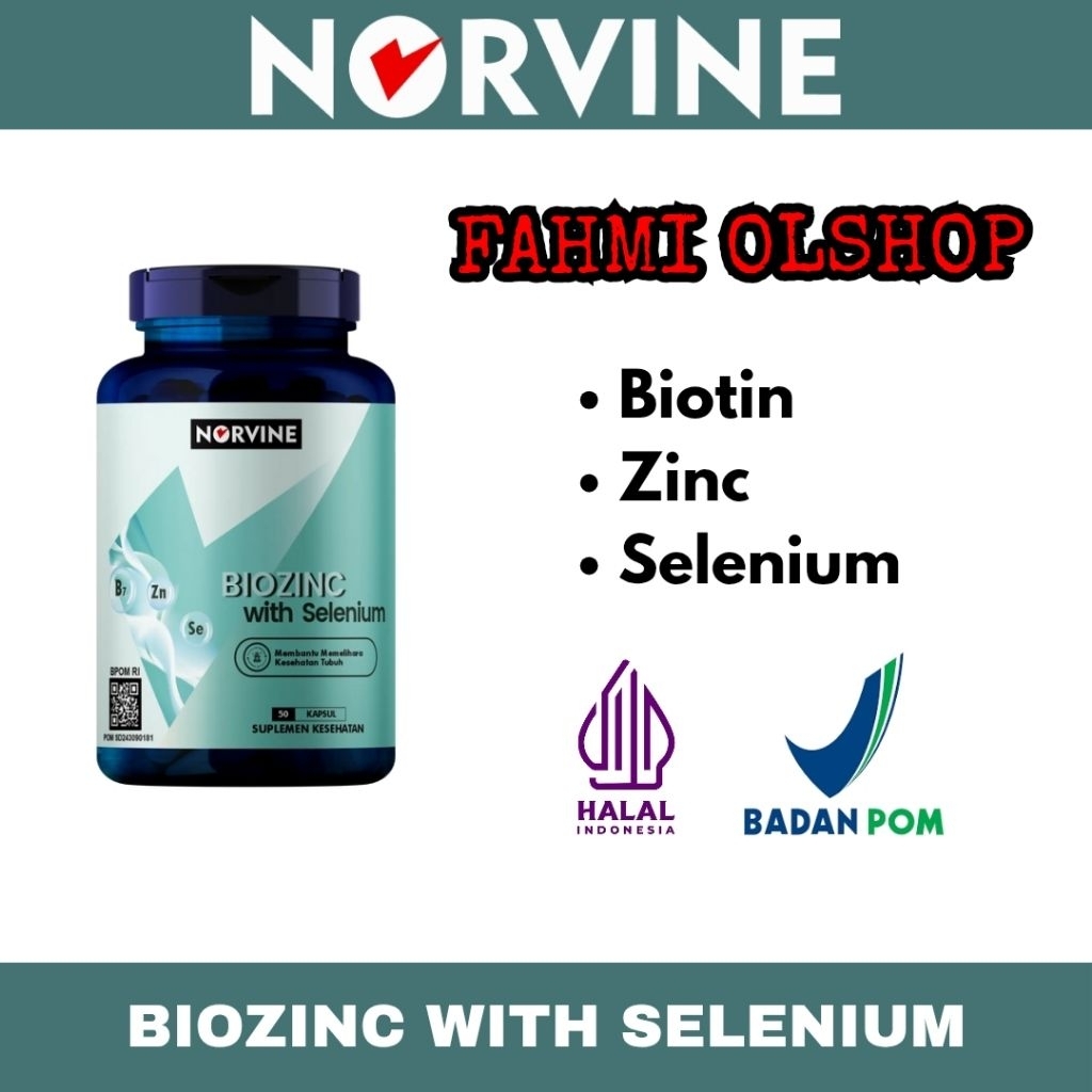 Norvine Biozinc with Selenium isi 50 kapsul ORIGINAL 100%