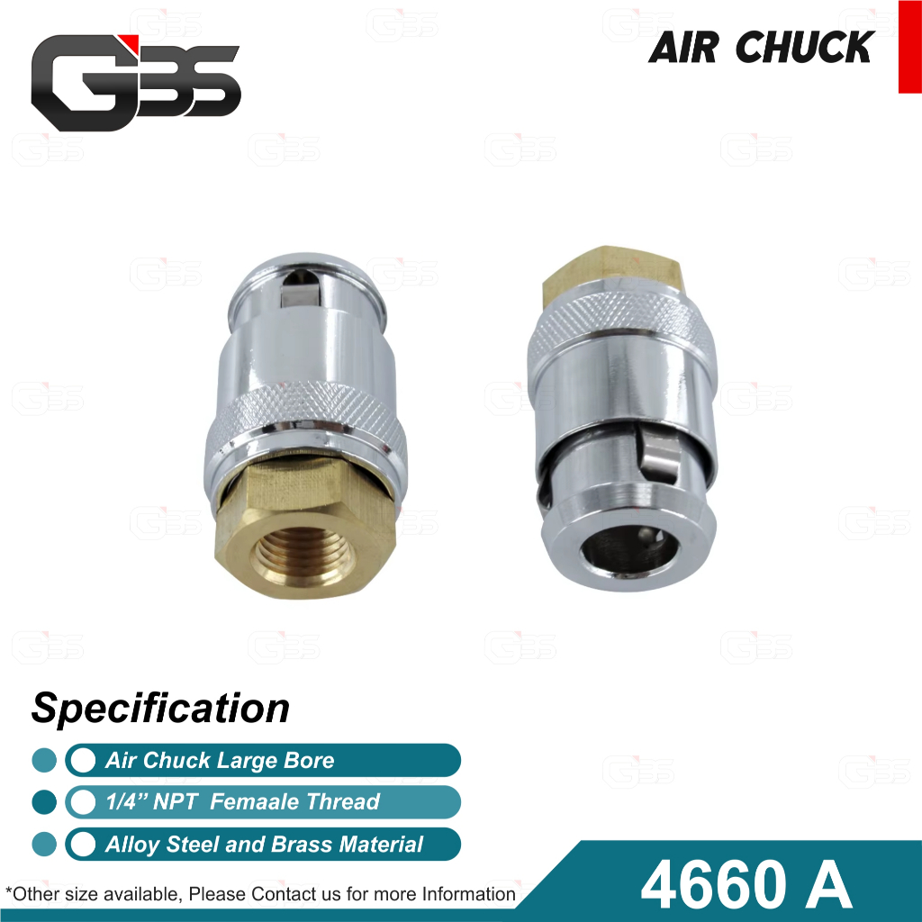 Clip On-Chuck Air Chuck Large Bore H-4660A