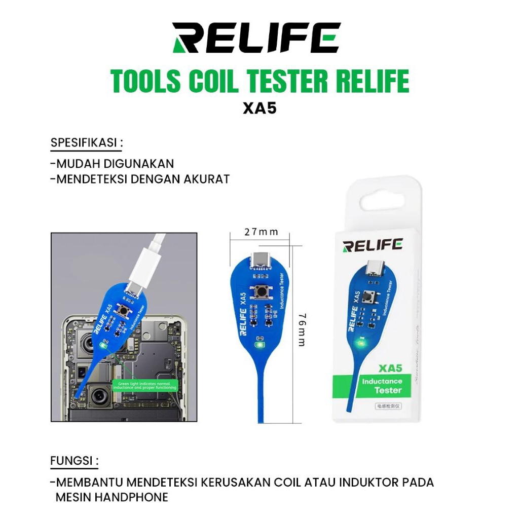 COIL INDUCTANCE TESTER DETECTOR ATAU INDUKTOR TESTER RELIFE XA5