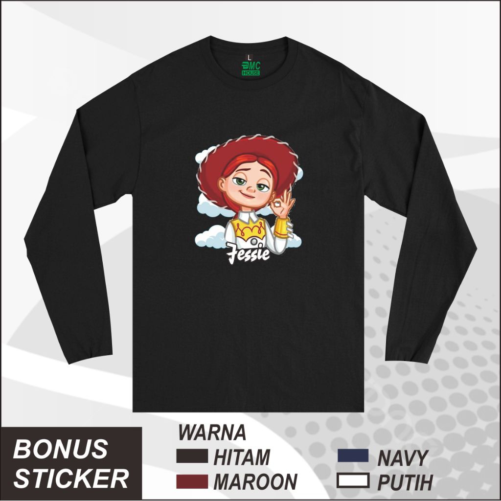 Kaos Jessie Toy Story Animasi Kartun Lengan Panjang